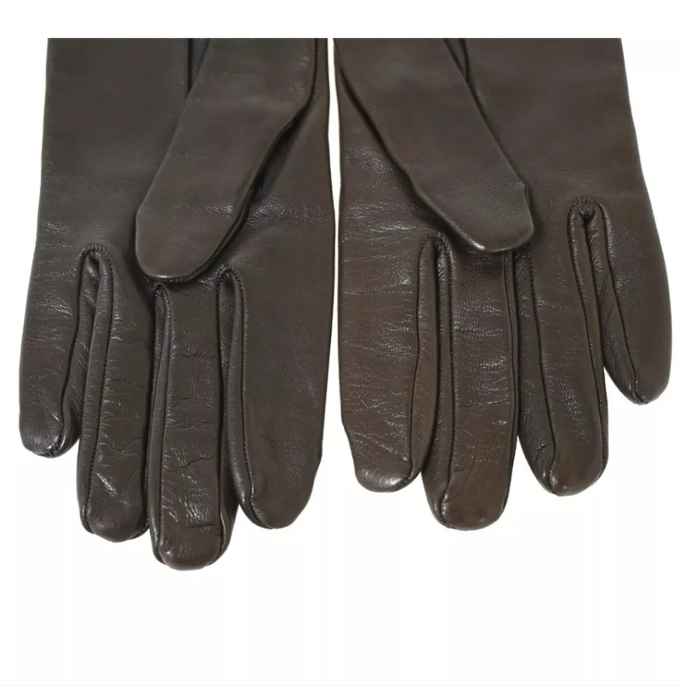 HERMES H Logo Leather Gloves!
